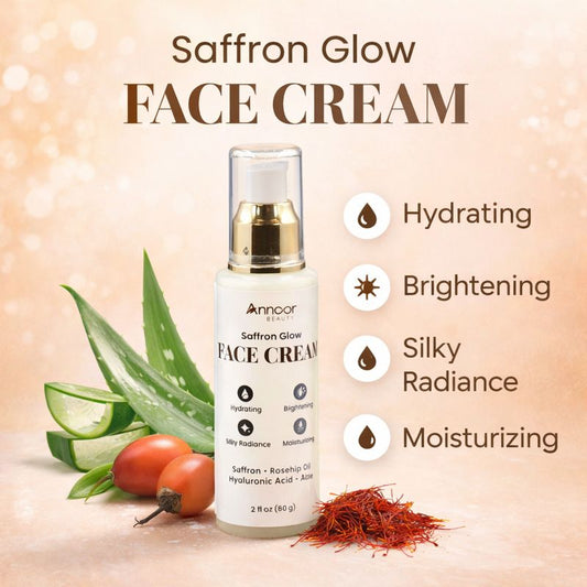 Annoor Saffron Hyaluronic Acid Cream – Hydrating, Brightening & Glow-Enhancing Moisturizer