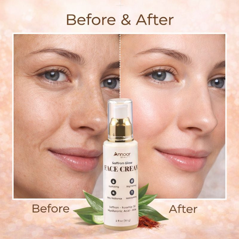 Annoor Saffron Hyaluronic Acid Cream – Hydrating, Brightening & Glow-Enhancing Moisturizer