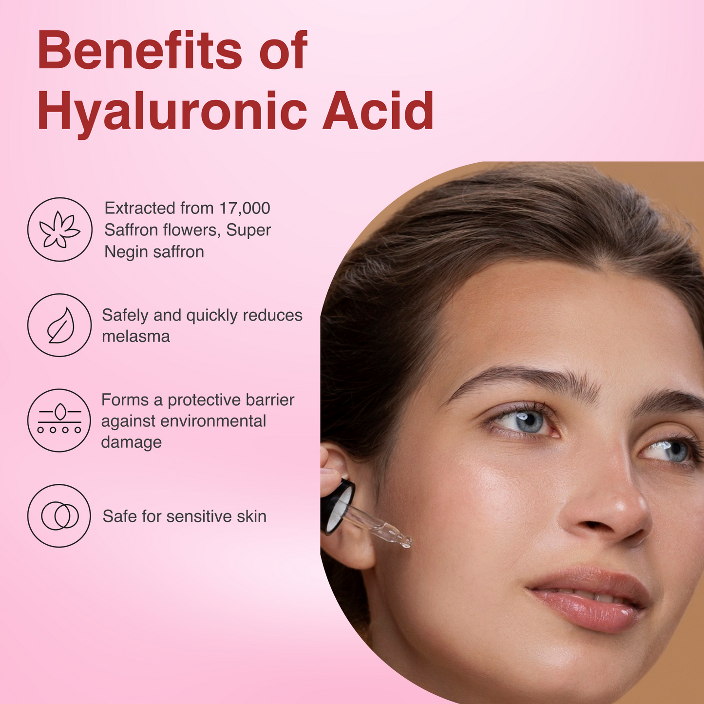 ANNOOR Saffron Hyaluronic Acid Face Serum – Anti-Aging | Anti-Acne | Hydrating Glow