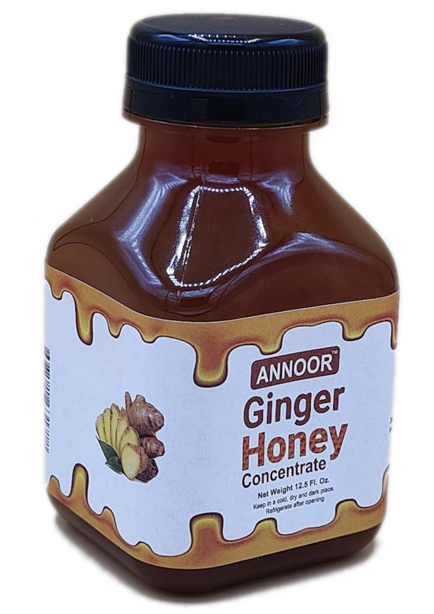Ginger Honey Syrup By Annoor | 8.5 Fl Oz | NFC | Raw Wildflower Honey and Cold Press Ginger Juice | No Pulp | Use in Tea, Coffee, Cocktail, Water