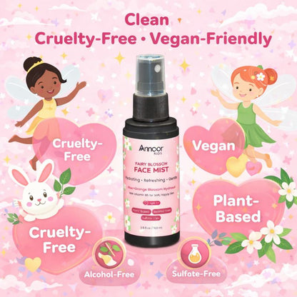 Annoor Kids Fairy Blossom Face Mist (Aloe + Orange Blossom Hydrosol) – Ages 6+