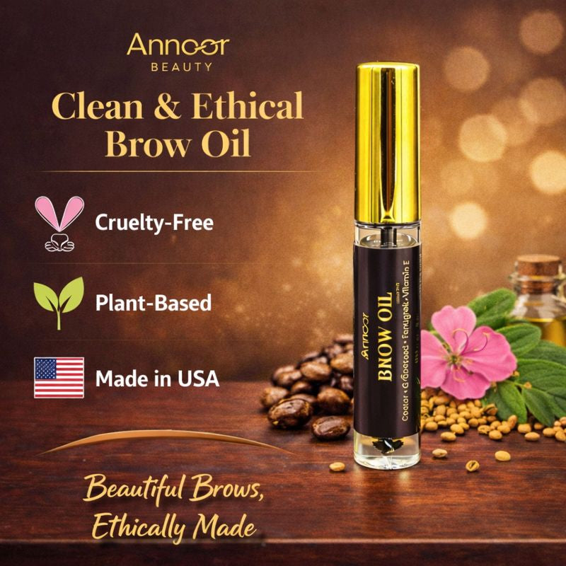 Annoor Beauty Brow Oil (Castor • Grapeseed • Fenugreek • Vitamin E) – 5 mL