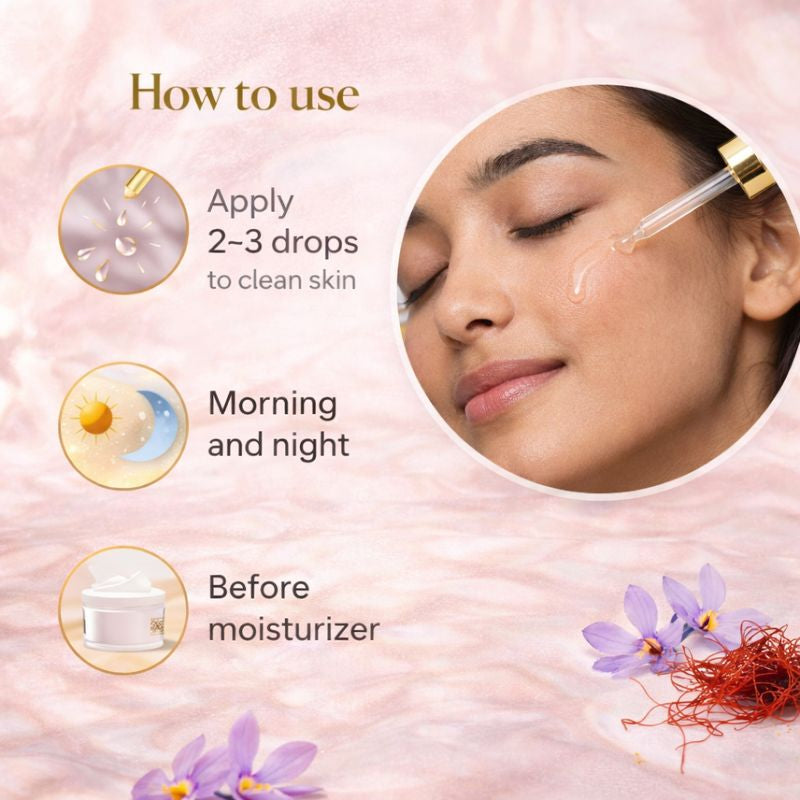 Annoor Saffron Glow Hyaluronic Serum – Brightening, Hydrating, Anti-Dullness, Even-Tone Radiance Booster