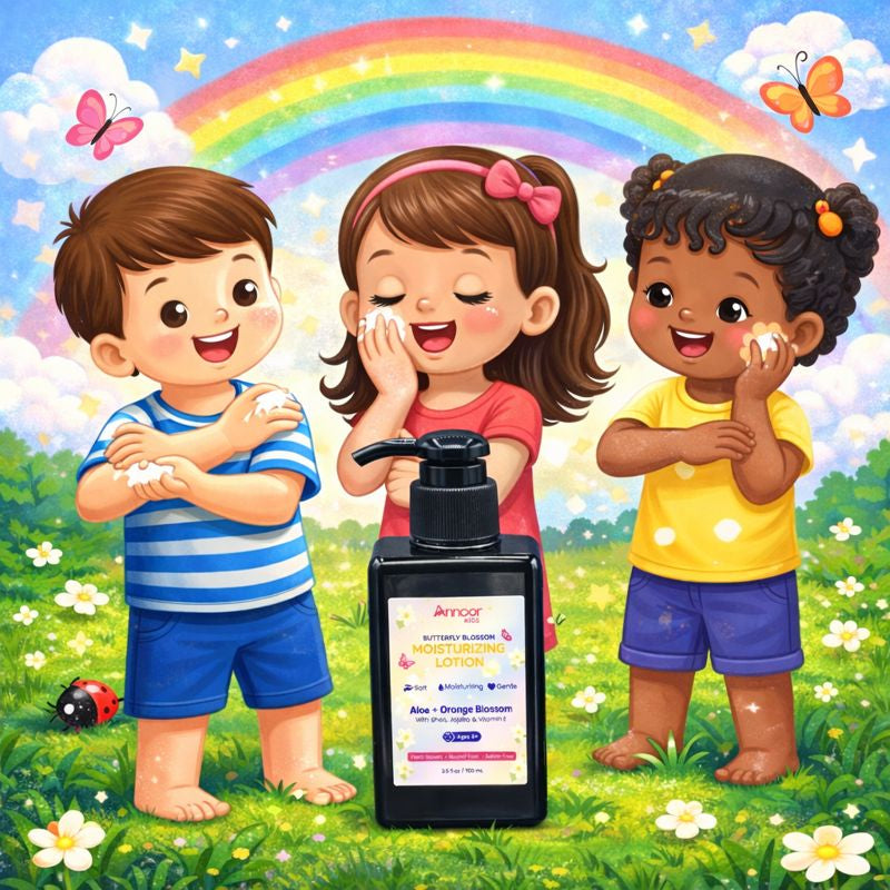Annoor Kids Butterfly Blossom Moisturizing Lotion — Aloe + Orange Blossom (3.5 fl oz / 103 mL)