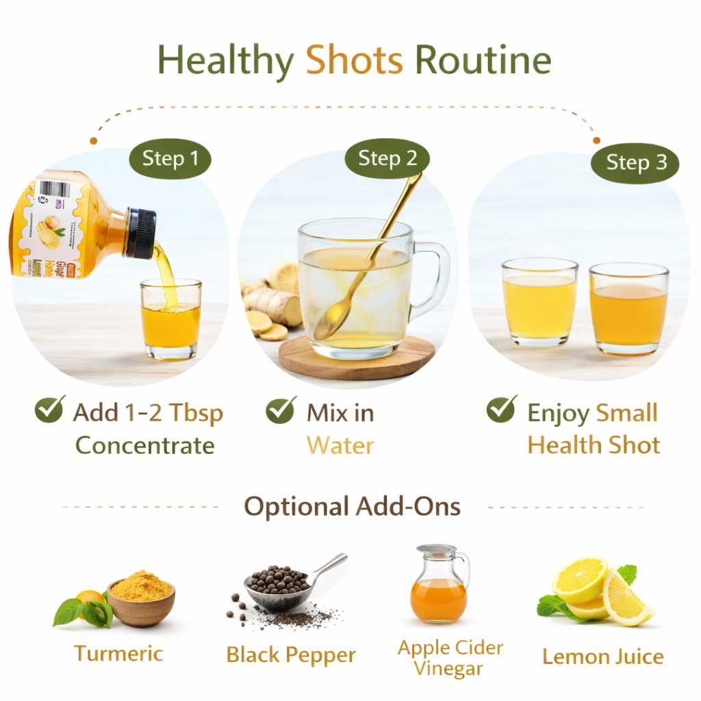 Ginger Lemon & Honey Concentrate Juice by Annoor | 8.5 Fl Oz | NFC | No pulp. Easy to mix | Use in Detox Water, Refreshers, Ginger Lemon Tea