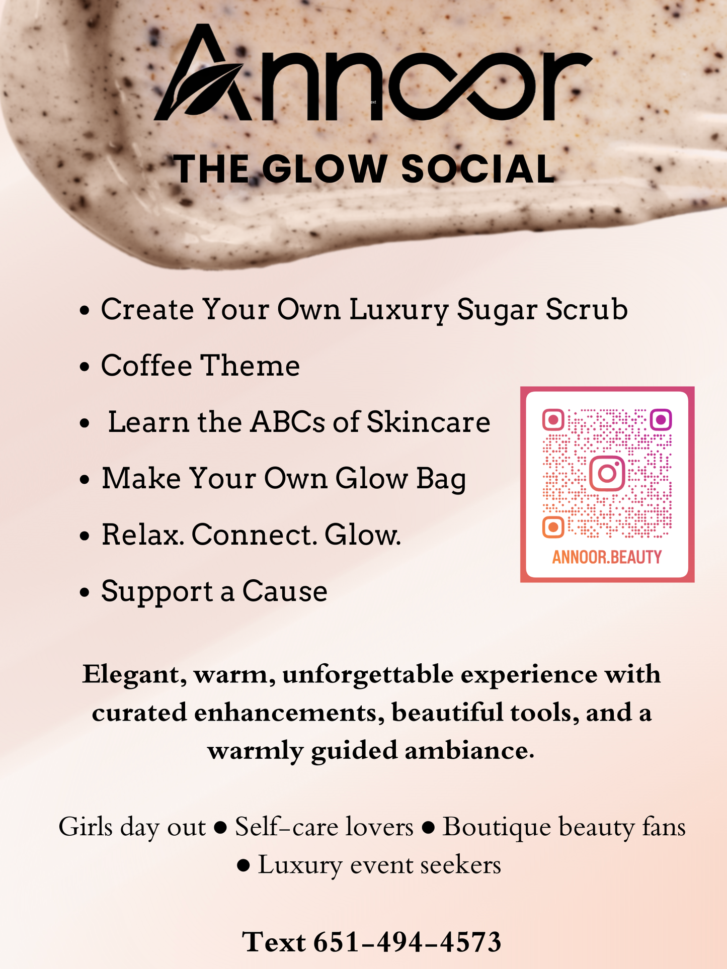 The Annoor Self-Care & Skincare Workshop Create. Own it. Glow with it.