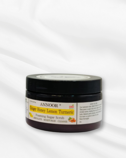 Annoor® Foaming Honey Face Scrub – Ginger • Lemon • Turmeric – Gentle Exfoliation (7 oz)
