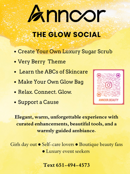 The Annoor Self-Care & Skincare Workshop Create. Own it. Glow with it.