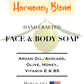 Face & Body Liquid Soap (3 Fl Oz) - Hand Crafted - Argan Oil, Avocado, Olive, Honey, Vit E & B5 - Harmoney Blend by Annoor
