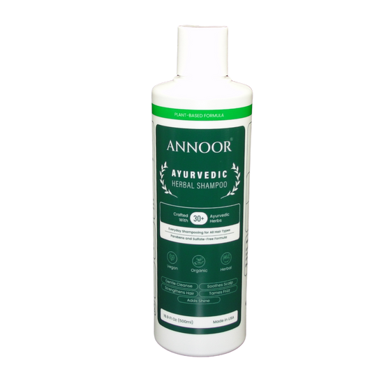 Annoor Ayurvedic Herbal Shampoo – Sulfate-Free, Plant-Based, Gentle & Nourishing for All Hair Types (16.9 fl oz / 500 mL)