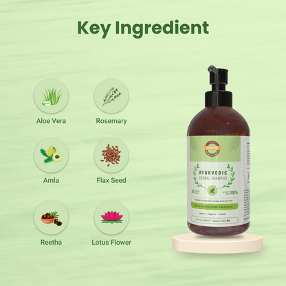 Annoor Ayurvedic Herbal Shampoo – Sulfate-Free, Plant-Based, Gentle & Nourishing for All Hair Types (16.9 fl oz / 500 mL)