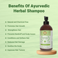 Ayuverdic Herbal Shampoo by Annoor | 16 Oz | Plants Based | Sulfate Free | With Amla, Reetha, Shikakai, Aloe Vera & 25 Healing Herbs | For Sensitive Scalp | Rejuvenate, Shine, Moisturize