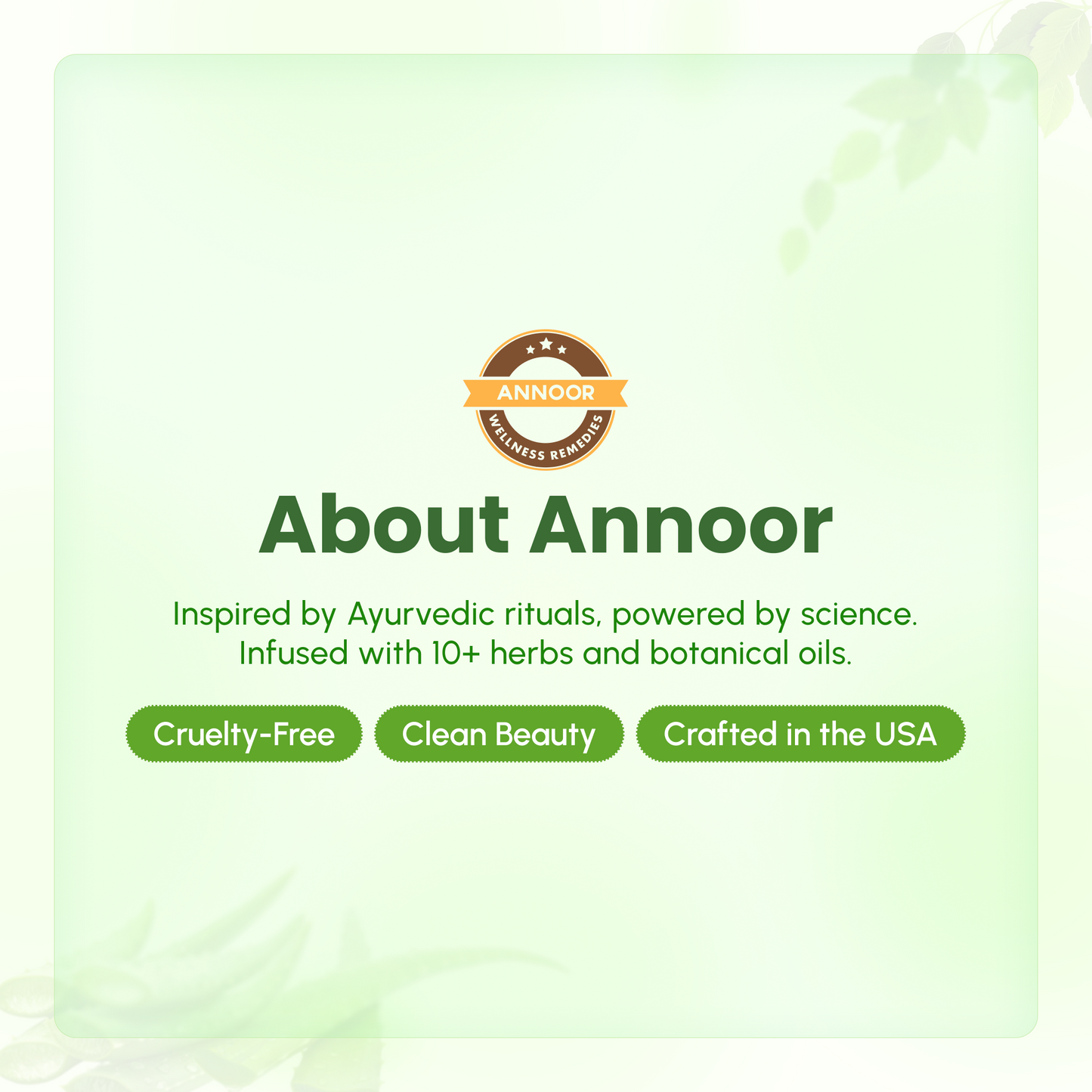 Annoor Ayurvedic Herbal Conditioner – Sulfate-Free, Plant-Based, Moisturizing & Nourishing for All Hair Types (16.9 fl oz / 500 mL)
