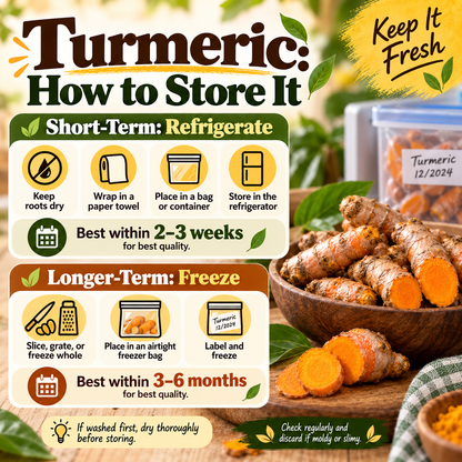 Organic Fresh Turmeric Root – USDA Certified Natural Whole Turmeric for Cooking, Teas & Smoothies