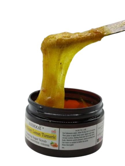 Annoor® Foaming Honey Face Scrub – Ginger • Lemon • Turmeric – Gentle Exfoliation (7 oz)