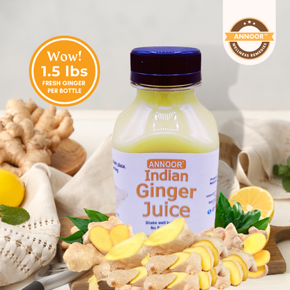 Ginger Juice Organic by Annoor | 8.5 Fl Oz Each | NFC | Raw, Strong, Concentrate and No pulp.